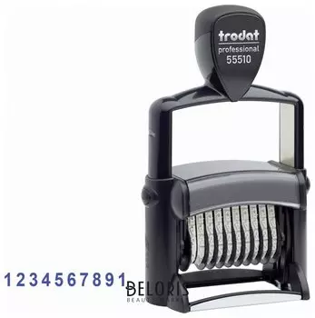 Нумератор металлический 10-разрядный, оттиск 47х5 мм, синий, Trodat 55510