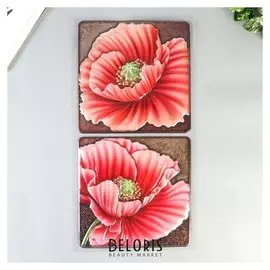 Объёмные наклейки Room Decor "Огненные маки" 32х60 см