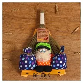 Оберег - домовой "Домовой бережливый с мешками", H = 35 см