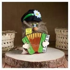 Оберег «Домовой» в кепке с гармошкой, 20-21 см