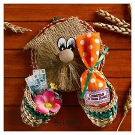 Оберег «Домовой в лапте», 12х12 см