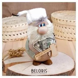 Оберег «Домовой в меховой шапке», с топором, 25 см