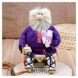 Оберег «Нафаня», на сундуке, достатка вашему дому, 33 см