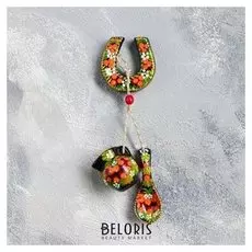 Оберег "Подкова", черный, 26 см