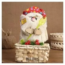 Оберег - шкатулка «Домовой с ложкой», 20 см