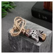 Оберег славянский "Сирин" под серебро, 5,5х3,5см