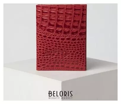 Обложка для автодокументов 2 в 1 (С портмоне), цвет красный