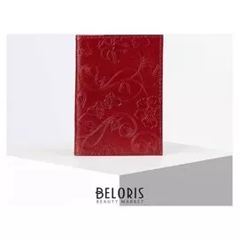 Обложка для автодокументов, 9,5*0,3*13,5, нат.мебельная, "Колокольчик 3d", бордовый