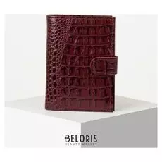 Обложка для автодокументов и паспорта, цвет бордовый