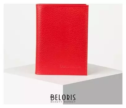 Обложка для автодокументов и паспорта, цвет красный
