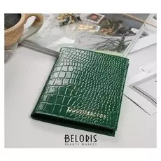 Обложка для автодокументов, крокодил, цвет зелёный