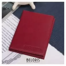 Обложка для автодокументов, отдел для паспорта, цвет красный