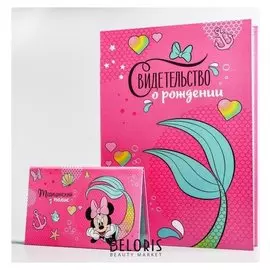 Обложка для документов набор Мои первые документы Минни Маус