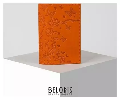 Обложка для паспорта 9,5*0,3*13,5, "Вдохновение", рыжий