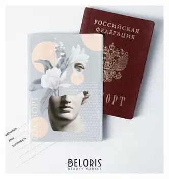 Обложка для паспорта "Античность серый"