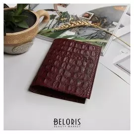 Обложка для паспорта, цвет бордовый