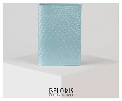 Обложка для паспорта, цвет голубой