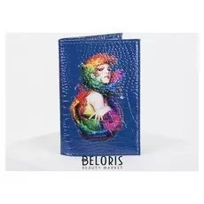 Обложка для паспорта, цвет синий