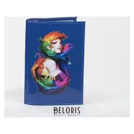 Обложка для паспорта, цвет синий