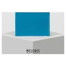 Обложка для паспорта, флотер, цвет голубой