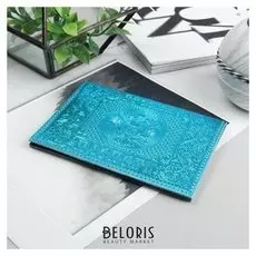 Обложка для паспорта, металлик, цвет голубой