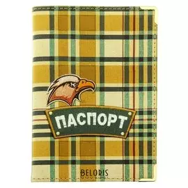 Обложка для паспорта "Орел" цветная искусственная кожа