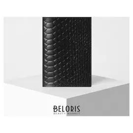 Обложка для паспорта, питон, цвет чёрный