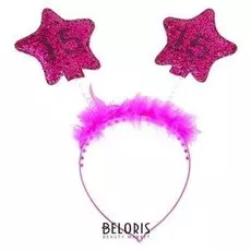 Ободок «15 лет», с пушком, 2 звезды