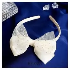 Ободок для волос "Малышка" 1 см, двойной бант