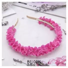 Ободок для волос ручной работы "Розовый"