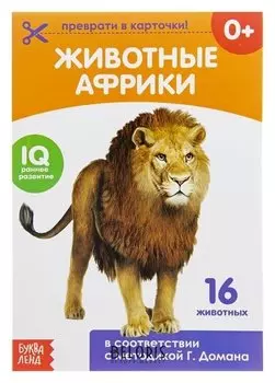 Обучающая книжка по методике Г. домана «Животные африки», 20 стр.