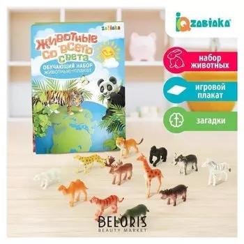 Обучающий набор Животные со всего света: животные и плакат