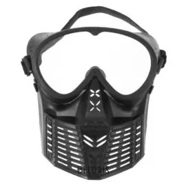 Очки-маска для езды на мототехнике, разборные, визор прозрачный, черный