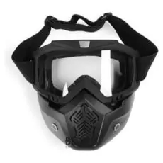 Очки-маска, разборные, стекло прозрачное, черные