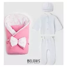 Одеяло-конверт для новорожденного, цвет розовый