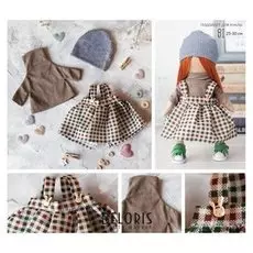 Одежда для куклы «В клетку», набор для шитья, 21 х 29.7 х 0.7 см