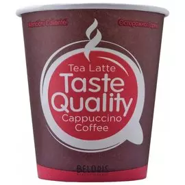 Одноразовые стаканы 180 мл, бумажные однослойные, "Taste Quality", холодное/горячее