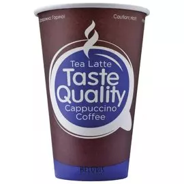 Одноразовые стаканы 300 мл, бумажные однослойные, "Taste Quality", холодное/горячее, для вендинга