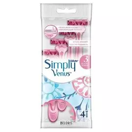 Одноразовый станок для бритья Simply, 4 шт