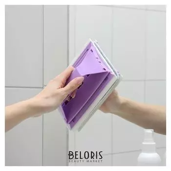 Окномойка-трансформер, силиконовый сгон, 2 насадки размером, 18×11 см