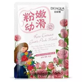 Омолаживающая тканевая маска для лица на основе сухого козьего молока и лепестков роз