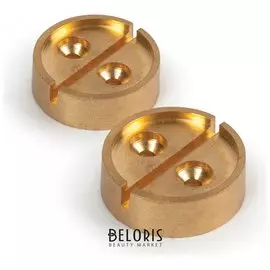 Опечатывающее устройство под нить/проволоку, плашка на 1 печать, комплект 2 шт., диаметр 27 мм, латунь