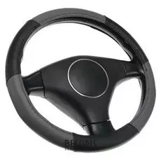 Оплетка Torso, кожа PU, комбинированная, размер 38 см, черно-серый