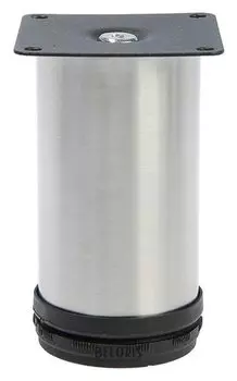 Опора мебельная, регулируемая, D=50 мм, H=100 мм, цвет сатиновый никель