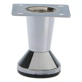 Опора мебельная, регулируемая, конусообразная, H=50 мм, цвет хром