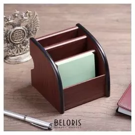 Органайзер 3 секции, серия зебрано с кантом темным, 11*13см