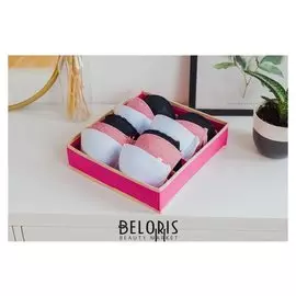 Органайзер для белья 33×30×8 см "Ваниль", 7 отделений, цвет розово-бежевый