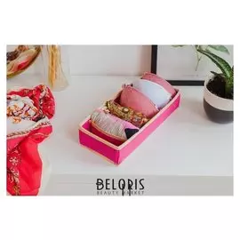 Органайзер для белья 35×16×10 см "Ваниль", 6 отделений, цвет розово-бежевый