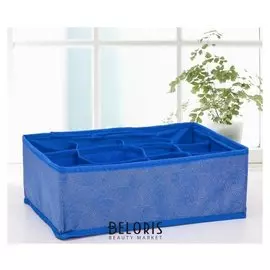 Органайзер для белья «Фабьен», 12 ячеек, 27×20×10 см, цвет синий