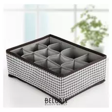 Органайзер для белья «Вилли», 12 ячеек, 27×20×10 см, бело-коричневый